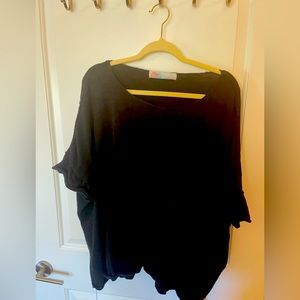 Free People oversized short sleeve sweater